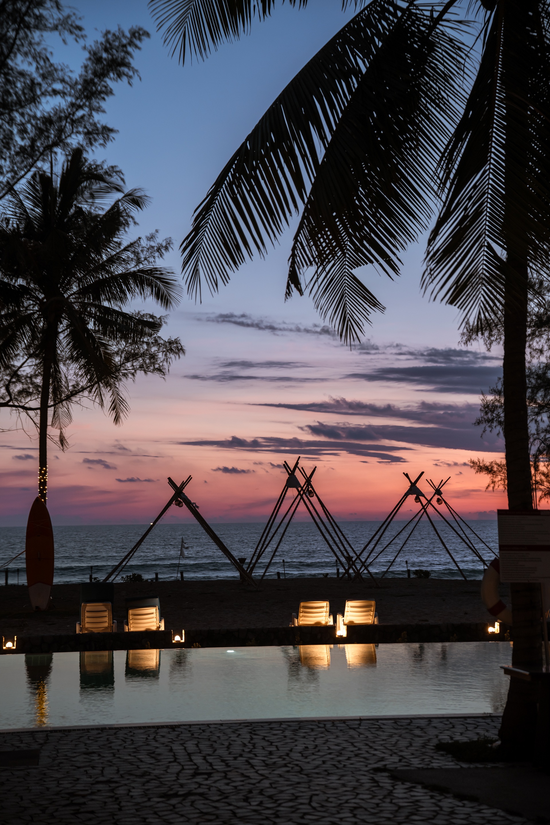 Sun Set View at Estella Mai Khao Beach Resort in Phuket