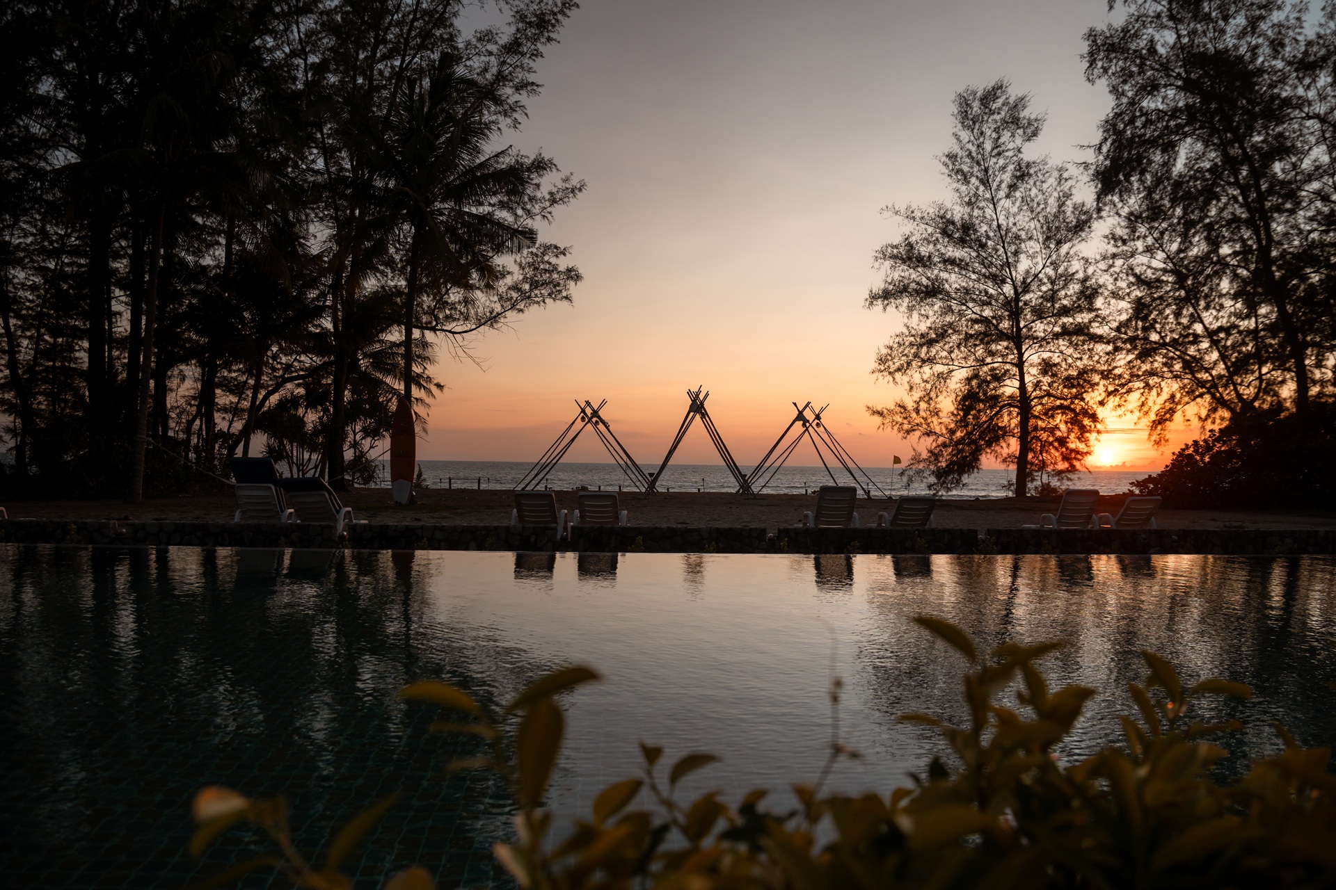 Sun Set View at Estella Mai Khao Beach Resort in Phuket