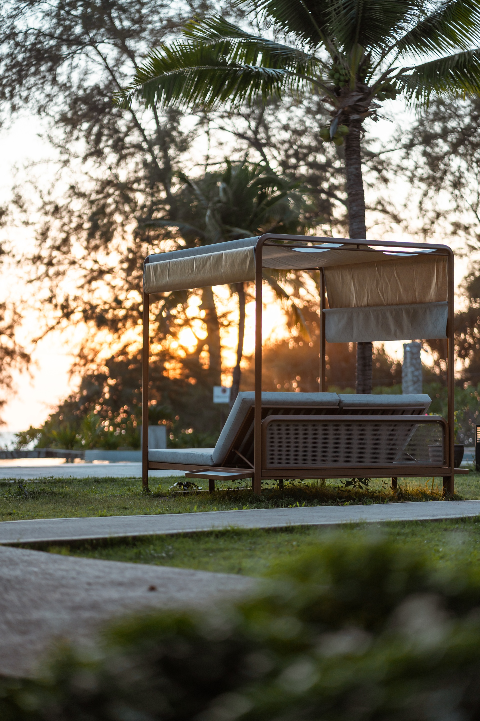 Pool Sun Set View at Estella Mai Khao Beach Resort in Phuket